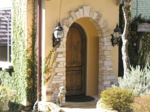 Carmel Stone front door archway