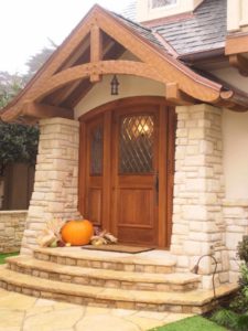 Carmel Stone front door pillars