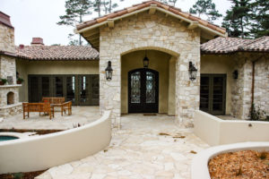 Carmel Stone front door and courtyard
