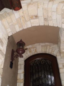 carmel stone front door archway