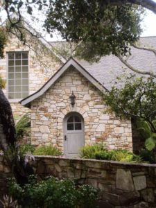 carmel stone house front walls